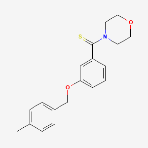 molecular formula C19H21NO2S B4224409 [3-[(4-Methylphenyl)methoxy]phenyl]-morpholin-4-ylmethanethione 