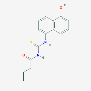 molecular formula C15H16N2O2S B4224518 N-{[(5-hydroxy-1-naphthyl)amino]carbonothioyl}butanamide 