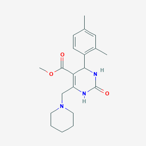 molecular formula C20H27N3O3 B4224889 methyl 4-(2,4-dimethylphenyl)-2-oxo-6-(piperidin-1-ylmethyl)-3,4-dihydro-1H-pyrimidine-5-carboxylate 
