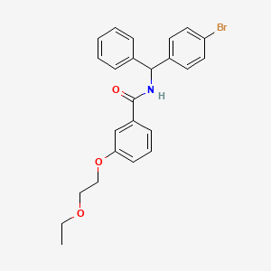 molecular formula C24H24BrNO3 B4225077 N-[(4-bromophenyl)(phenyl)methyl]-3-(2-ethoxyethoxy)benzamide 