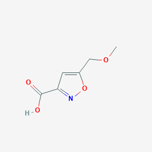 molecular formula C6H7NO4 B042252 5-(Methoxymethyl)-1,2-oxazole-3-carboxylic acid CAS No. 95312-32-6
