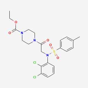 molecular formula C22H25Cl2N3O5S B4225287 ethyl 4-[2-(2,3-dichloro-N-(4-methylphenyl)sulfonylanilino)acetyl]piperazine-1-carboxylate 