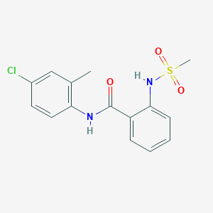 molecular formula C15H15ClN2O3S B4225293 N-(4-chloro-2-methylphenyl)-2-[(methylsulfonyl)amino]benzamide 