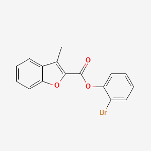 molecular formula C16H11BrO3 B4225359 2-bromophenyl 3-methyl-1-benzofuran-2-carboxylate 