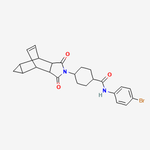 molecular formula C24H25BrN2O3 B4225548 N-(4-bromophenyl)-4-(1,3-dioxooctahydro-4,6-ethenocyclopropa[f]isoindol-2(1H)-yl)cyclohexanecarboxamide 