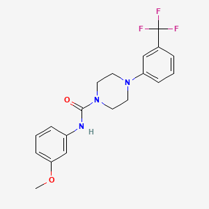 molecular formula C19H20F3N3O2 B4225865 N-(3-methoxyphenyl)-4-[3-(trifluoromethyl)phenyl]piperazine-1-carboxamide 