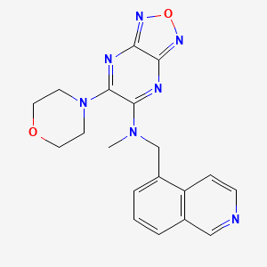 molecular formula C19H19N7O2 B4225904 N-(isoquinolin-5-ylmethyl)-N-methyl-6-morpholin-4-yl-[1,2,5]oxadiazolo[3,4-b]pyrazin-5-amine 