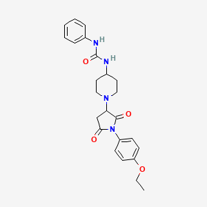 molecular formula C24H28N4O4 B4225927 N-{1-[1-(4-ETHOXYPHENYL)-2,5-DIOXOTETRAHYDRO-1H-PYRROL-3-YL]-4-PIPERIDYL}-N'-PHENYLUREA 