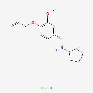 molecular formula C16H24ClNO2 B4226009 N-[(3-methoxy-4-prop-2-enoxyphenyl)methyl]cyclopentanamine;hydrochloride 