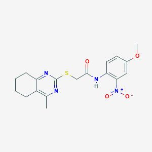 molecular formula C18H20N4O4S B4226068 N-(4-methoxy-2-nitrophenyl)-2-[(4-methyl-5,6,7,8-tetrahydro-2-quinazolinyl)thio]acetamide 