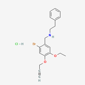 molecular formula C20H23BrClNO2 B4226084 N-[(2-bromo-5-ethoxy-4-prop-2-ynoxyphenyl)methyl]-2-phenylethanamine;hydrochloride 