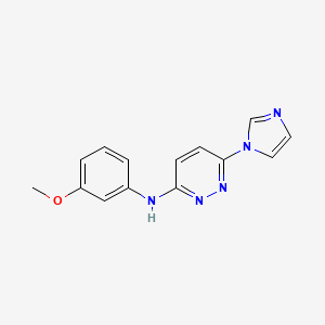 molecular formula C14H13N5O B4226206 N-[6-(1H-IMIDAZOL-1-YL)-3-PYRIDAZINYL]-N-(3-METHOXYPHENYL)AMINE 