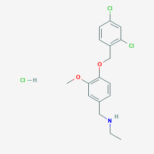 molecular formula C17H20Cl3NO2 B4226250 N-[[4-[(2,4-dichlorophenyl)methoxy]-3-methoxyphenyl]methyl]ethanamine;hydrochloride 