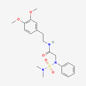molecular formula C20H27N3O5S B4226255 N-[2-(3,4-DIMETHOXYPHENYL)ETHYL]-2-[(DIMETHYLSULFAMOYL)(PHENYL)AMINO]ACETAMIDE 