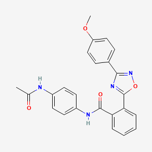 molecular formula C24H20N4O4 B4226486 N-(4-acetamidophenyl)-2-[3-(4-methoxyphenyl)-1,2,4-oxadiazol-5-yl]benzamide 