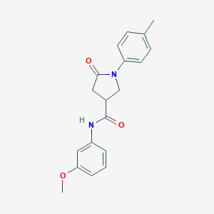 molecular formula C19H20N2O3 B422653 N-(3-methoxyphenyl)-1-(4-methylphenyl)-5-oxopyrrolidine-3-carboxamide 