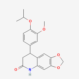 molecular formula C20H21NO5 B4226693 8-[3-METHOXY-4-(PROPAN-2-YLOXY)PHENYL]-2H,5H,6H,7H,8H-[1,3]DIOXOLO[4,5-G]QUINOLIN-6-ONE 