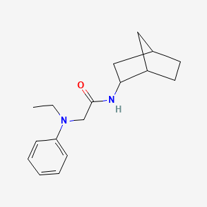 molecular formula C17H24N2O B4226948 N-(2-bicyclo[2.2.1]heptanyl)-2-(N-ethylanilino)acetamide 