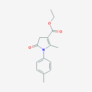 molecular formula C15H17NO3 B422695 ethyl 2-methyl-1-(4-methylphenyl)-5-oxo-4,5-dihydro-1H-pyrrole-3-carboxylate 