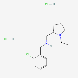 molecular formula C14H23Cl3N2 B4227067 N-[(2-chlorophenyl)methyl]-1-(1-ethylpyrrolidin-2-yl)methanamine;dihydrochloride 