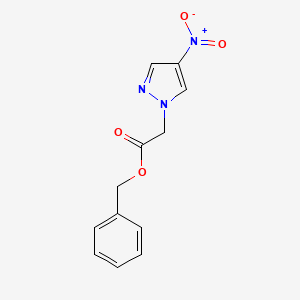 molecular formula C12H11N3O4 B4227192 Benzyl 2-(4-nitro-1H-pyrazol-1-yl)acetate 