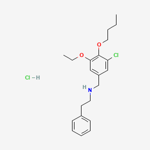 molecular formula C21H29Cl2NO2 B4227199 N-[(4-butoxy-3-chloro-5-ethoxyphenyl)methyl]-2-phenylethanamine;hydrochloride 