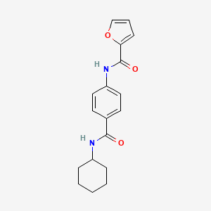 molecular formula C18H20N2O3 B4227709 N-[4-(cyclohexylcarbamoyl)phenyl]furan-2-carboxamide 