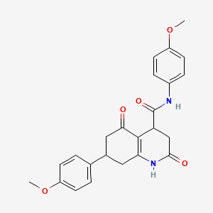 molecular formula C24H24N2O5 B4227789 N,7-bis(4-methoxyphenyl)-2,5-dioxo-1,3,4,6,7,8-hexahydroquinoline-4-carboxamide 