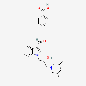 molecular formula C26H32N2O4 B4227990 Benzoic acid;1-[3-(3,5-dimethylpiperidin-1-yl)-2-hydroxypropyl]indole-3-carbaldehyde 