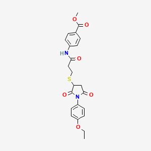 molecular formula C23H24N2O6S B4228009 Methyl 4-[3-[1-(4-ethoxyphenyl)-2,5-dioxopyrrolidin-3-yl]sulfanylpropanoylamino]benzoate 