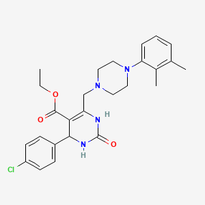 molecular formula C26H31ClN4O3 B4228045 Ethyl 4-(4-chlorophenyl)-6-{[4-(2,3-dimethylphenyl)piperazin-1-yl]methyl}-2-oxo-1,2,3,4-tetrahydropyrimidine-5-carboxylate 