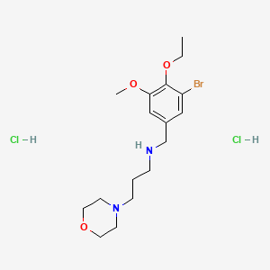 molecular formula C17H29BrCl2N2O3 B4228433 N-[(3-bromo-4-ethoxy-5-methoxyphenyl)methyl]-3-morpholin-4-ylpropan-1-amine;dihydrochloride 