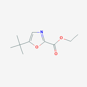 molecular formula C10H15NO3 B042288 Ethyl 5-tert-butyl-1,3-oxazole-2-carboxylate CAS No. 33123-71-6