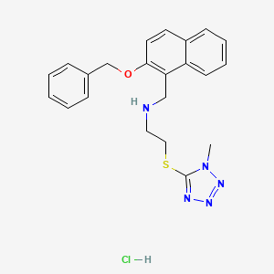 molecular formula C22H24ClN5OS B4229043 2-(1-methyltetrazol-5-yl)sulfanyl-N-[(2-phenylmethoxynaphthalen-1-yl)methyl]ethanamine;hydrochloride 
