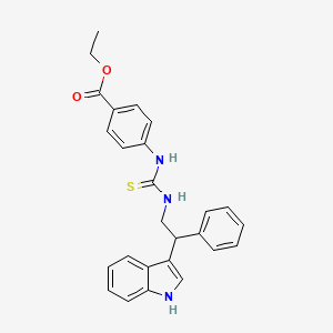 molecular formula C26H25N3O2S B4229054 ethyl 4-({[2-(1H-indol-3-yl)-2-phenylethyl]carbamothioyl}amino)benzoate 