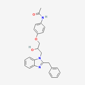 molecular formula C25H25N3O3 B4229166 N-[4-[3-(2-benzylbenzimidazol-1-yl)-2-hydroxypropoxy]phenyl]acetamide 