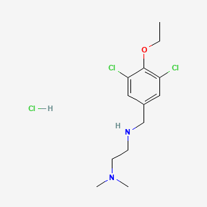molecular formula C13H21Cl3N2O B4229168 N-[(3,5-dichloro-4-ethoxyphenyl)methyl]-N',N'-dimethylethane-1,2-diamine;hydrochloride 