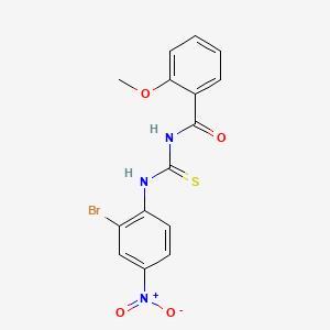 molecular formula C15H12BrN3O4S B4229726 N-[(2-bromo-4-nitrophenyl)carbamothioyl]-2-methoxybenzamide 