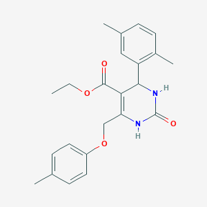 molecular formula C23H26N2O4 B4229954 Ethyl 4-(2,5-dimethylphenyl)-6-[(4-methylphenoxy)methyl]-2-oxo-1,2,3,4-tetrahydropyrimidine-5-carboxylate 
