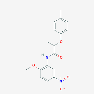 molecular formula C17H18N2O5 B4230048 N-(2-methoxy-5-nitrophenyl)-2-(4-methylphenoxy)propanamide 