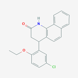 molecular formula C21H18ClNO2 B4230213 4-(5-CHLORO-2-ETHOXYPHENYL)-1H,2H,3H,4H-BENZO[H]QUINOLIN-2-ONE 