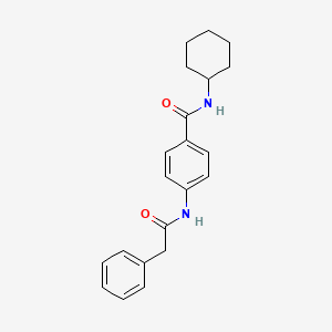 molecular formula C21H24N2O2 B4230262 N-cyclohexyl-4-[(2-phenylacetyl)amino]benzamide 