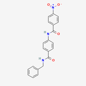 molecular formula C21H17N3O4 B4230305 N-benzyl-4-[(4-nitrobenzoyl)amino]benzamide 