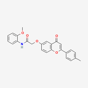 molecular formula C25H21NO5 B4230616 N-(2-methoxyphenyl)-2-{[2-(4-methylphenyl)-4-oxo-4H-chromen-6-yl]oxy}acetamide 