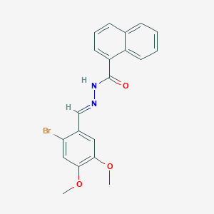 molecular formula C20H17BrN2O3 B423064 N'-(2-bromo-4,5-dimethoxybenzylidene)-1-naphthohydrazide 