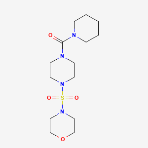 molecular formula C14H26N4O4S B4230809 4-(Morpholin-4-ylsulfonyl)piperazinyl piperidyl ketone 
