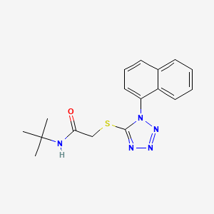 molecular formula C17H19N5OS B4231071 N-tert-butyl-2-(1-naphthalen-1-yltetrazol-5-yl)sulfanylacetamide 