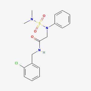 molecular formula C17H20ClN3O3S B4231108 N-[(2-CHLOROPHENYL)METHYL]-2-[(DIMETHYLSULFAMOYL)(PHENYL)AMINO]ACETAMIDE 