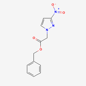 molecular formula C12H11N3O4 B4231209 Benzyl 2-(3-nitropyrazol-1-yl)acetate 
