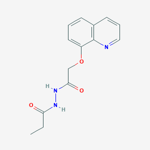 molecular formula C14H15N3O3 B4231272 N'-(2-quinolin-8-yloxyacetyl)propanehydrazide 